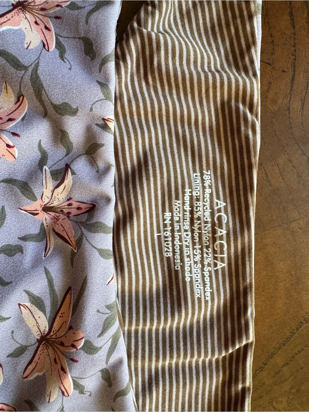 ACACIA LILY ๐ swimwear Lavender Floral and Tan Four piece set. - Picture 15 of 15
